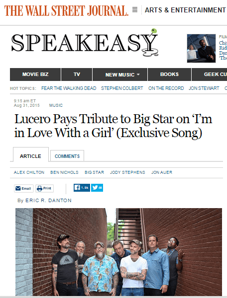 Lucero Gives Hommage to Big Star On Upcoming Album Release